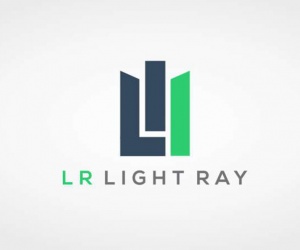Criação de logo LR Light Ray Arquitetura e elétrica