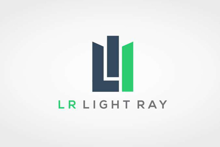 Criação de logo LR Light Ray Arquitetura e elétrica