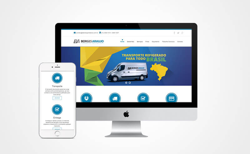 Criação de site responsivo Ba Transportadora