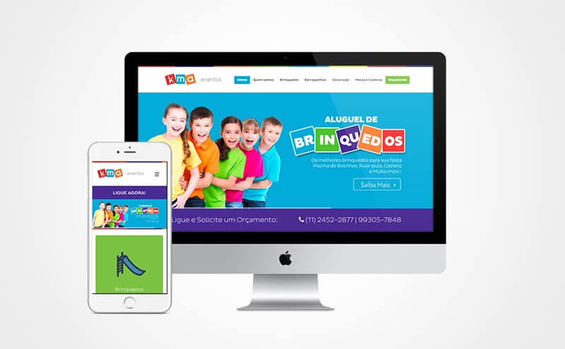 Criação de site responsivo KMA Eventos