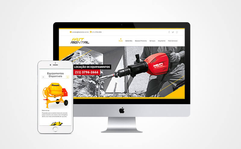 Criação de site mobile Fast Rental