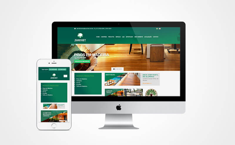 Criação de site responsivo Zanchet Madeiras