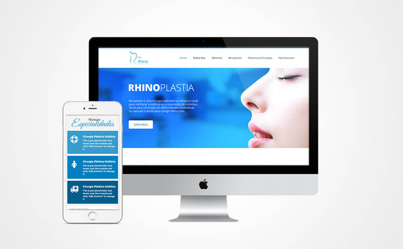 Criação de site responsivo Rhinocenter
