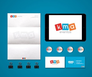 Criação de identidade visual locação de brinquedos KMA eventos